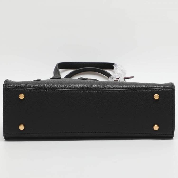 Pre Owned Tory Burch Robinson Small Black Leather Satchel