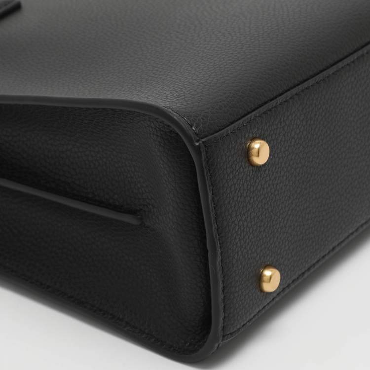 Pre Owned Tory Burch Robinson Small Black Leather Satchel