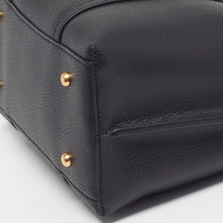 Pre Owned Tory Burch Perry Triple-Compartment Small Leather Tote