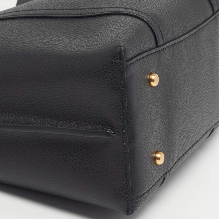 Pre Owned Tory Burch Perry Triple-Compartment Small Leather Tote