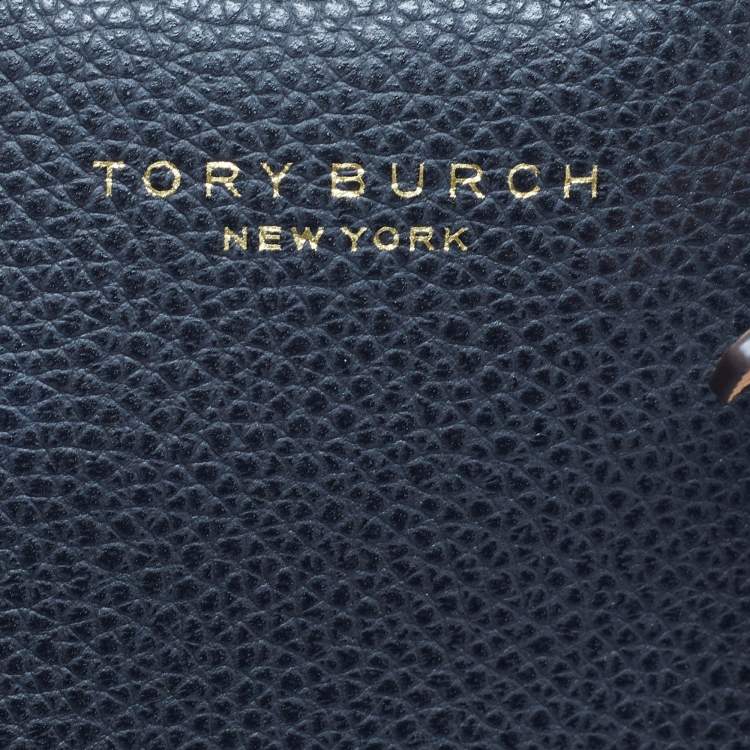 Pre Owned Tory Burch Perry Triple-Compartment Small Leather Tote
