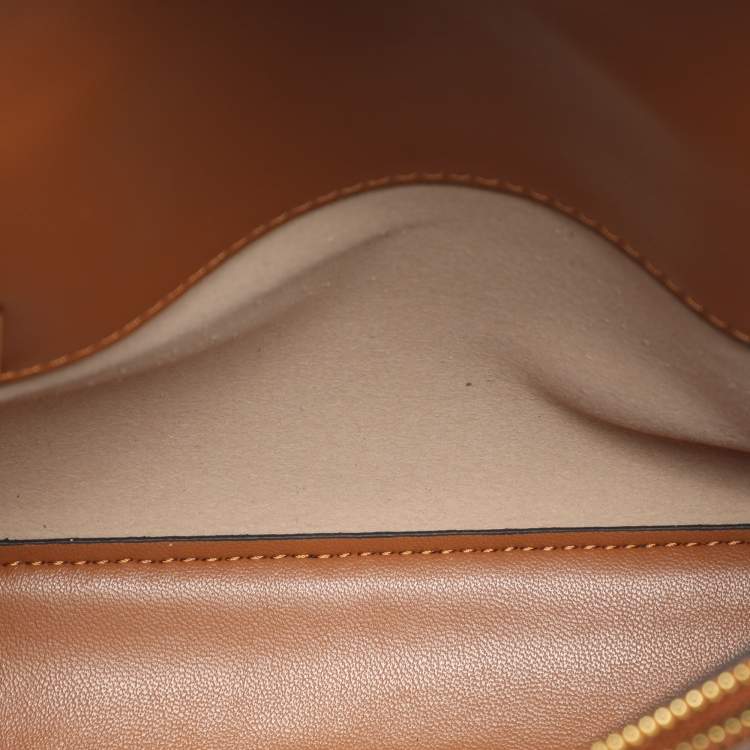 Pre Owned حقيبة كتف توري بورش لي رادزيويل جلد سوداء