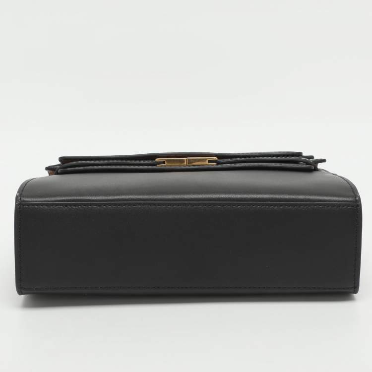 Pre Owned حقيبة كتف توري بورش لي رادزيويل جلد سوداء