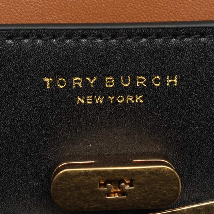 Pre Owned حقيبة كتف توري بورش لي رادزيويل جلد سوداء