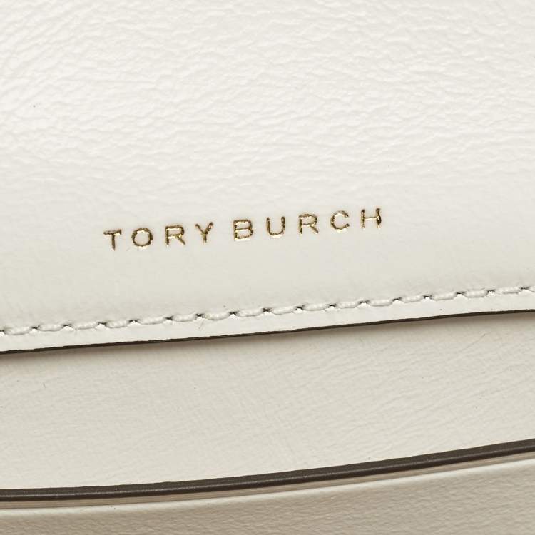 Pre Owned Tory Burch Kira Mini White Diamond Quilt Leather Shoulder Bag