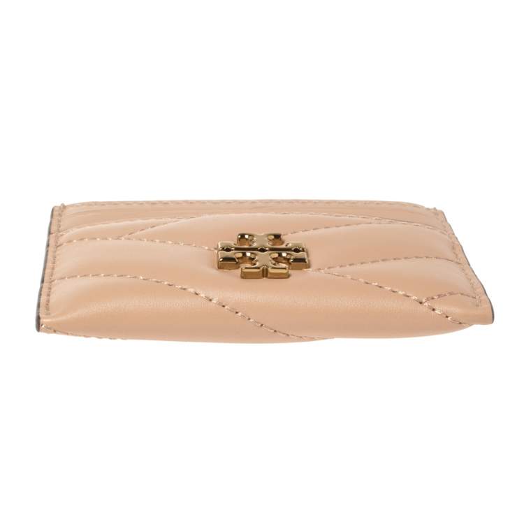 Pre Owned Tory Burch Beige Leather Kira Card Holder 