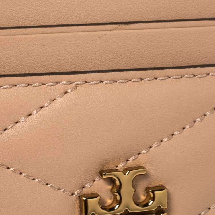 Pre Owned Tory Burch Beige Leather Kira Card Holder 