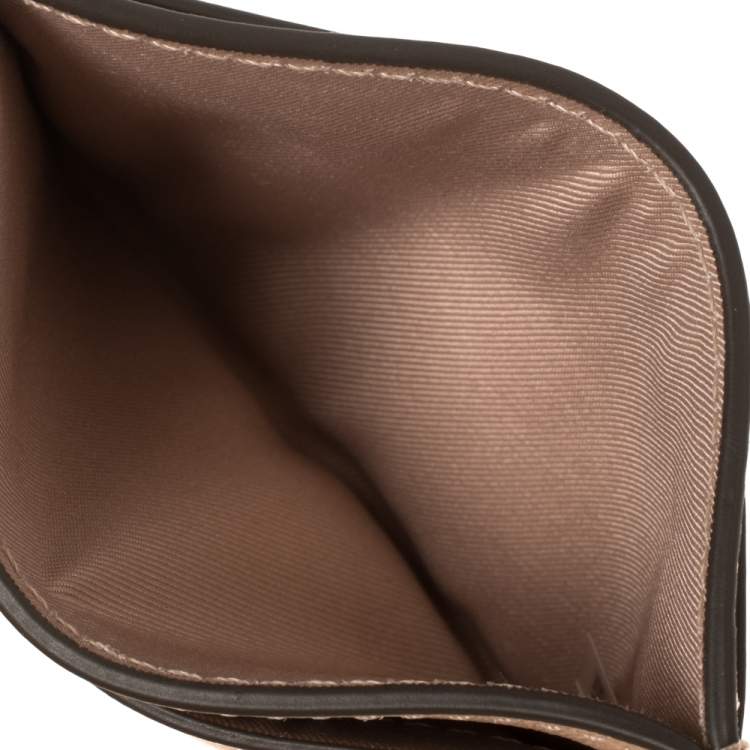 Pre Owned Tory Burch Beige Leather Kira Card Holder 