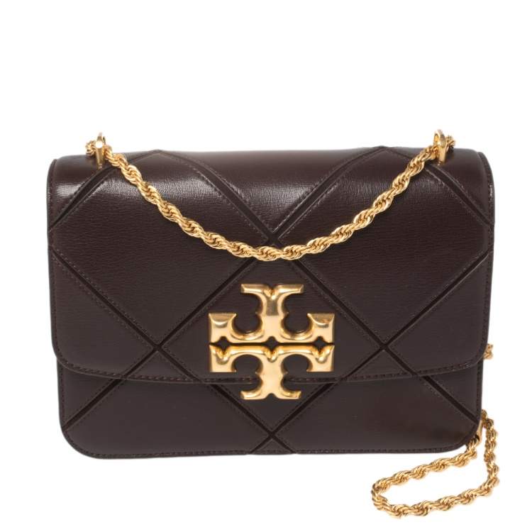Tory Burch Burgundy Diamond Quilted Leather Eleanor Shoulder Bag Tory Burch  | TLC