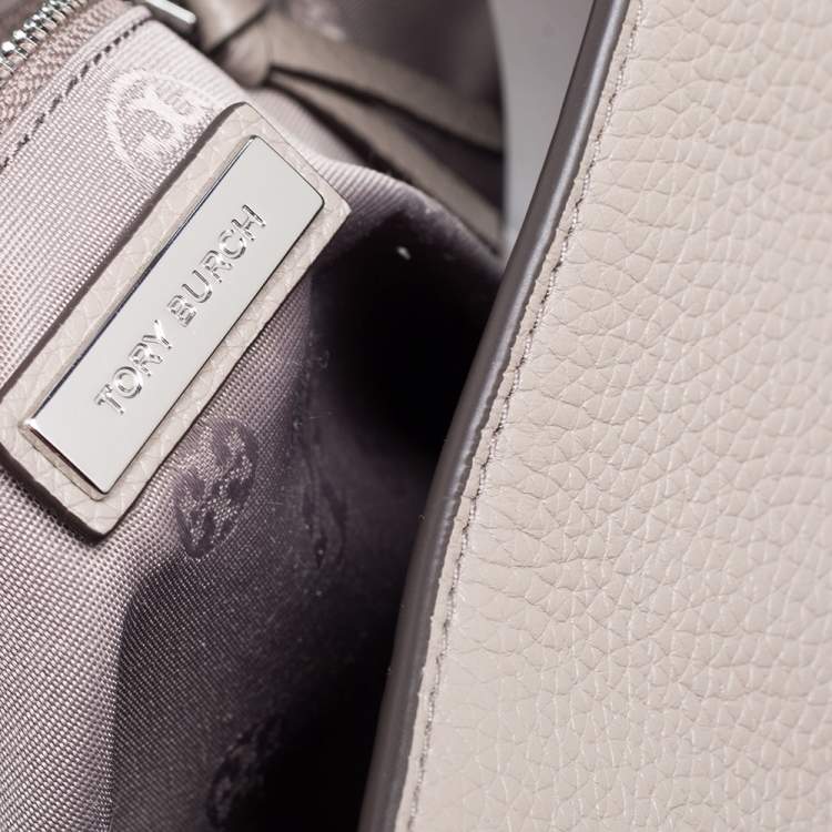 Pre Owned Tory Burch Grey Leather Thea Hobo