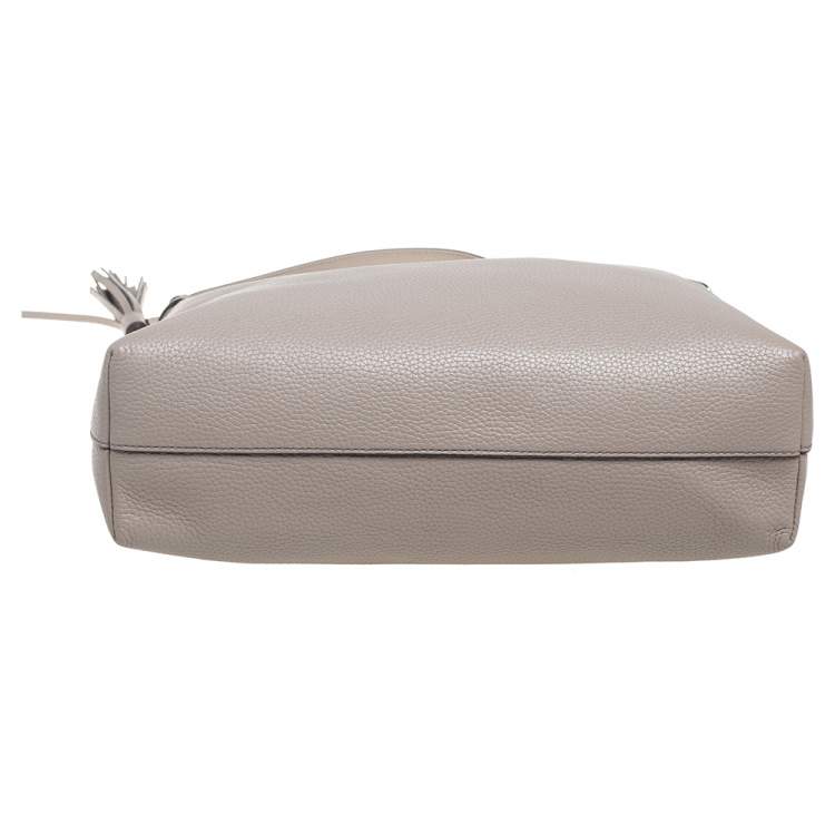 Pre Owned Tory Burch Grey Leather Thea Hobo