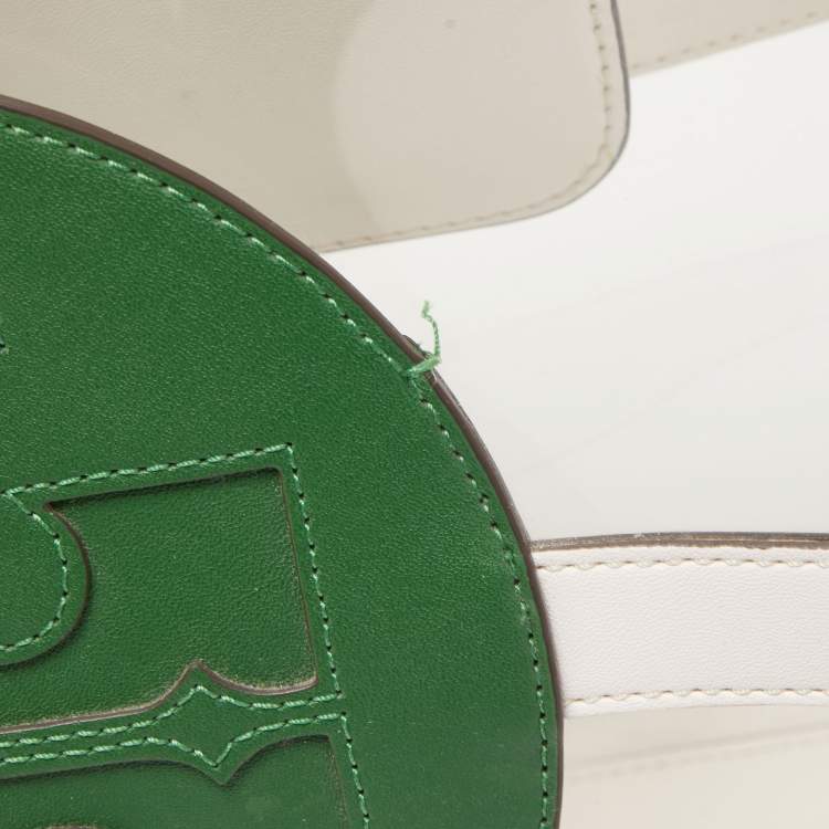 Pre Owned Tory Burch Multicolor/Clear PVC and Faux Leather Quadrant Ella Tote