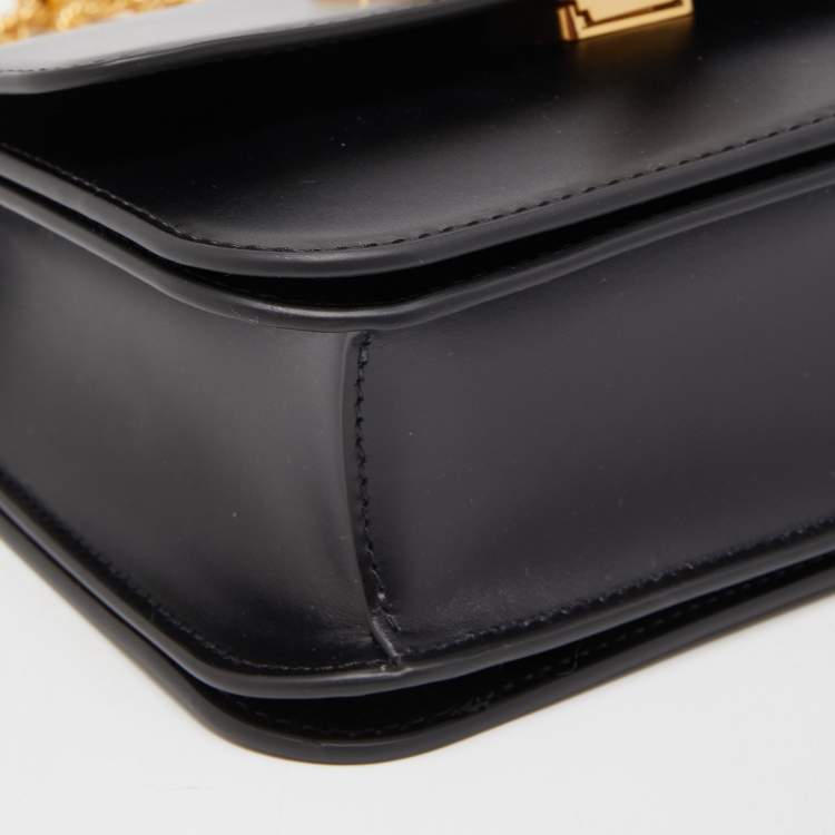 Pre Owned Tory Burch Black Leather Small Convertible Eleanor Shoulder Bag 