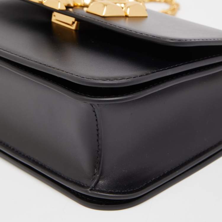 Pre Owned Tory Burch Black Leather Small Convertible Eleanor Shoulder Bag 