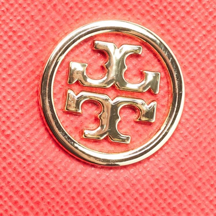 Pre Owned Tory Burch Red Leather Robinson Chain Clutch Bag