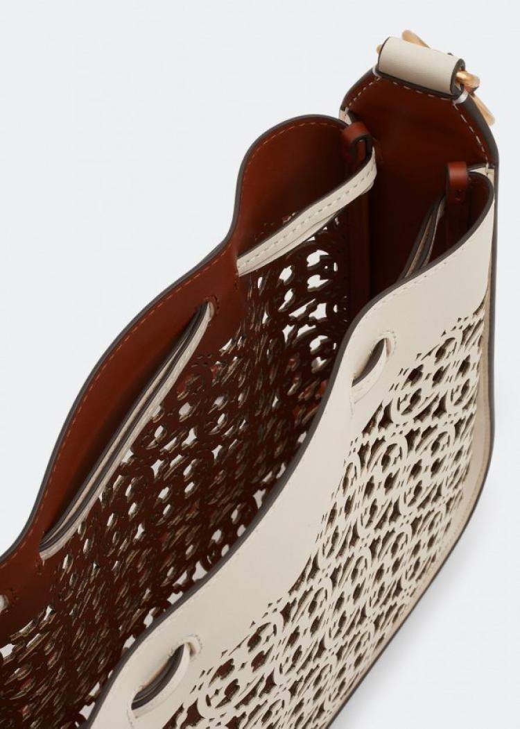 Pre Owned Tory Burch White - Leather - Crossbody Bag