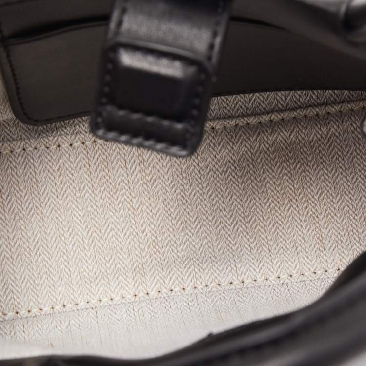 Pre Owned Tory Burch Black Leather Mini Ella Bio Tote