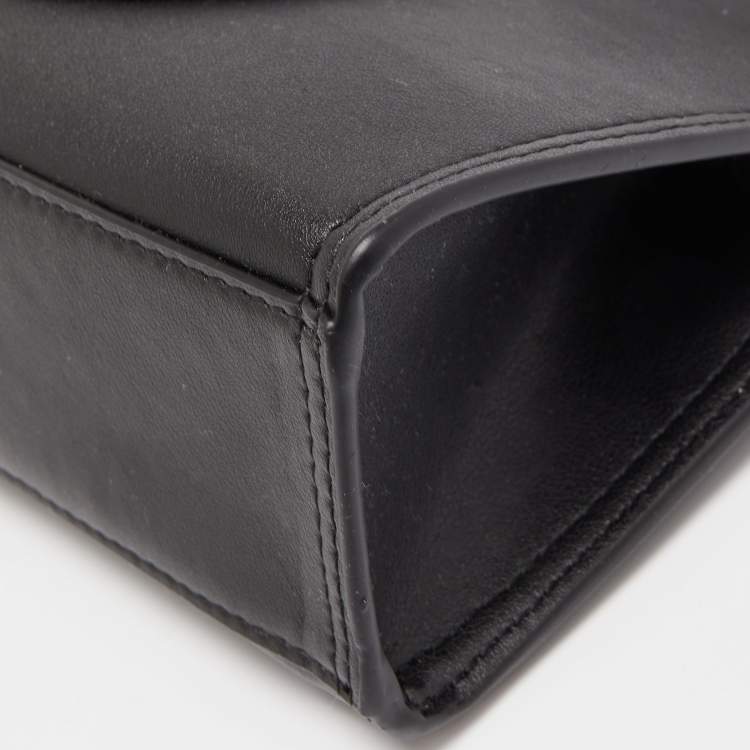 Pre Owned Tory Burch Black Leather Mini Ella Bio Tote