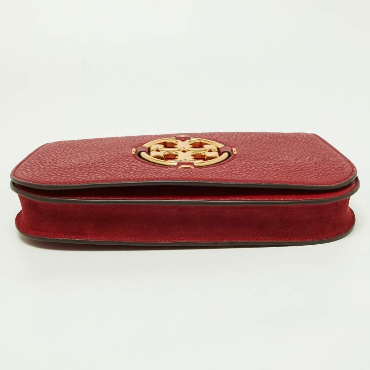 Pre Owned Tory Burch Red Leather Small Miller Shoulder Bag