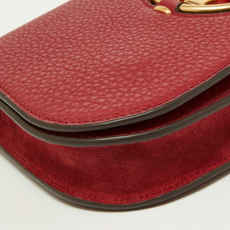 Pre Owned Tory Burch Red Leather Small Miller Shoulder Bag