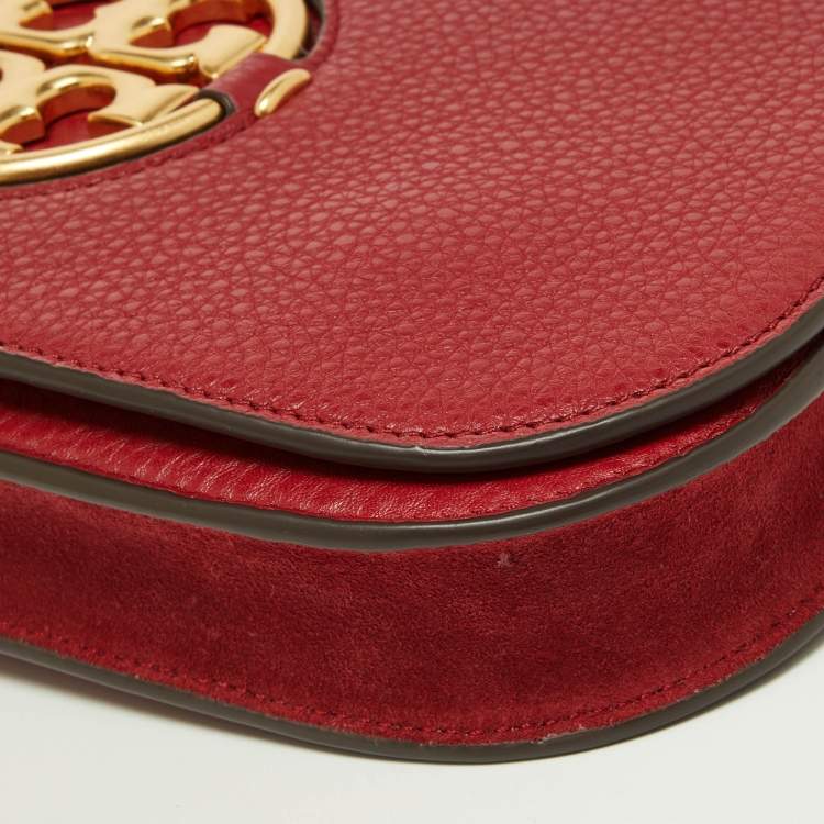 Pre Owned Tory Burch Red Leather Small Miller Shoulder Bag