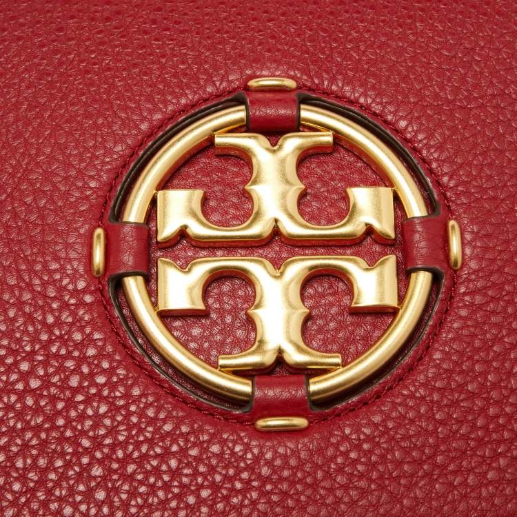 Pre Owned Tory Burch Red Leather Small Miller Shoulder Bag