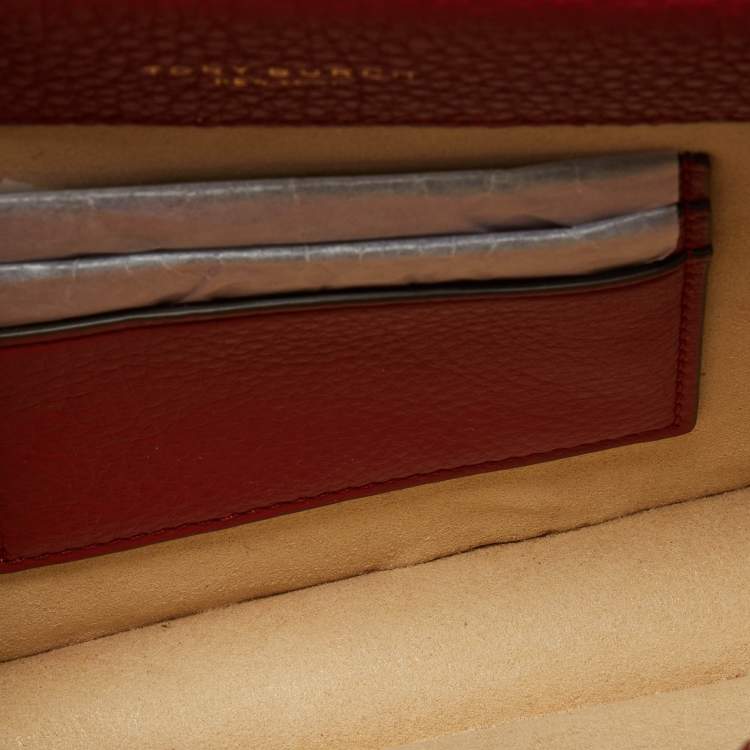 Pre Owned Tory Burch Red Leather Small Miller Shoulder Bag