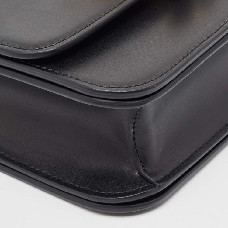 Pre Owned Tory Burch Black Leather Small Convertible Eleanor Shoulder Bag 