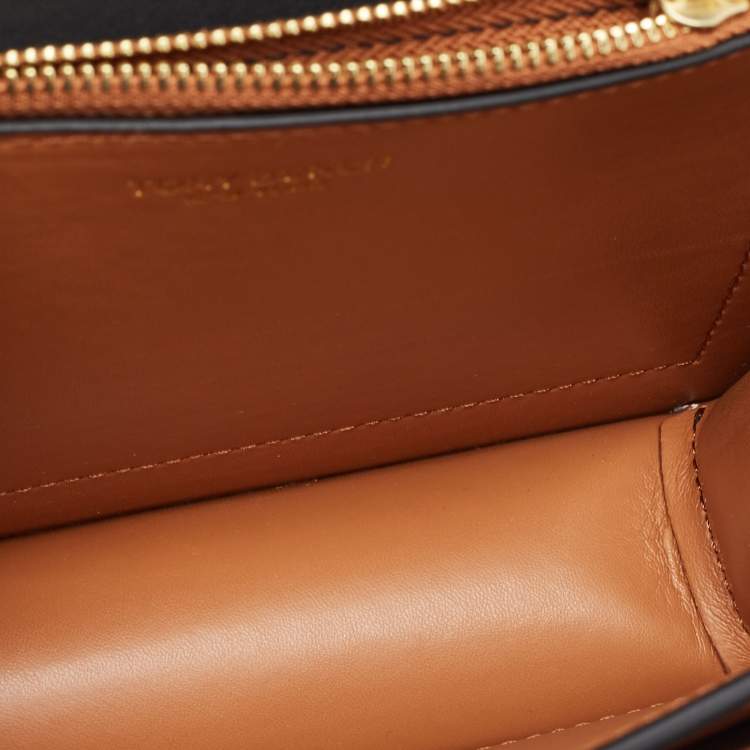 Pre Owned Tory Burch Black Leather Small Convertible Eleanor Shoulder Bag 