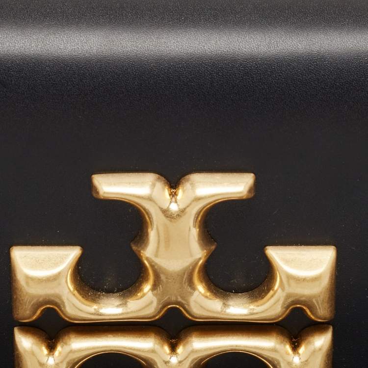 Pre Owned Tory Burch Black Leather Small Convertible Eleanor Shoulder Bag 