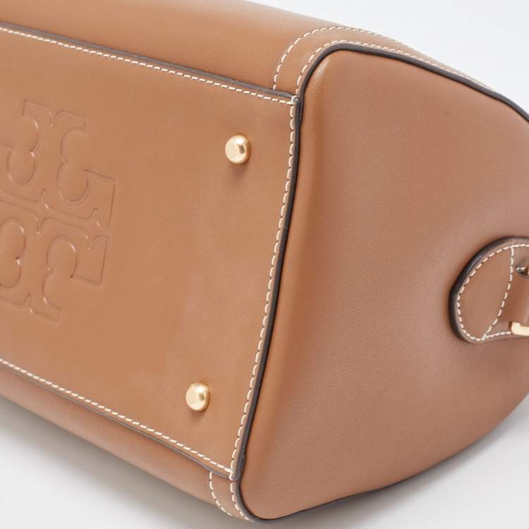 مملوكة مسبقًا Tory Burch Brown Leather Barrel Bag 