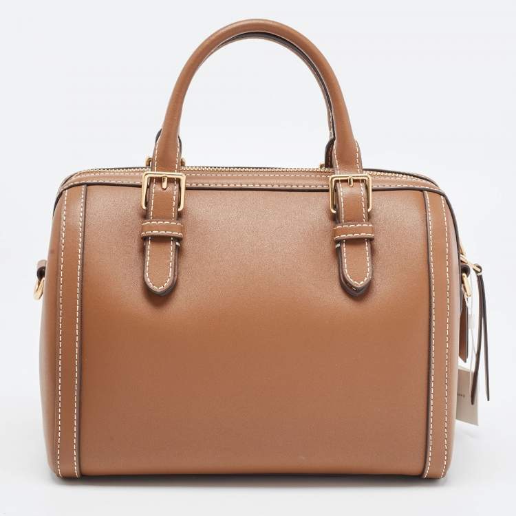 مملوكة مسبقًا Tory Burch Brown Leather Barrel Bag 