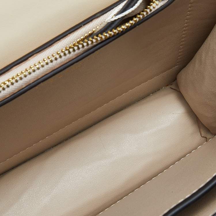 مملوكة مسبقًا Tory Burch Beige Embossed Leather Small Eleanor Crossbody Bag