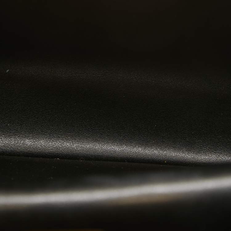 Pre Owned Tory Burch Black Croc Embossed Leather Eleanor Satchel