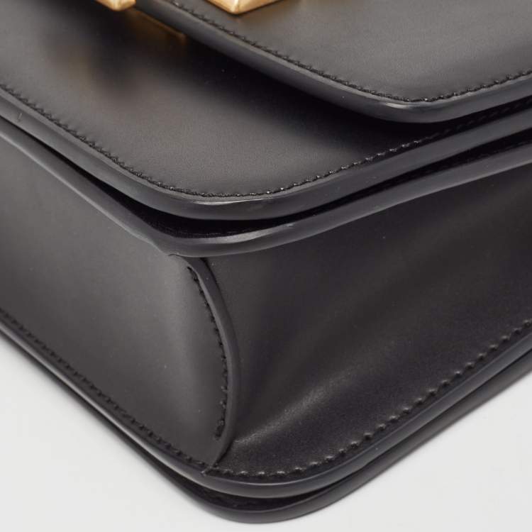 Pre Owned Tory Burch Black Leather Small Convertible Eleanor Shoulder Bag