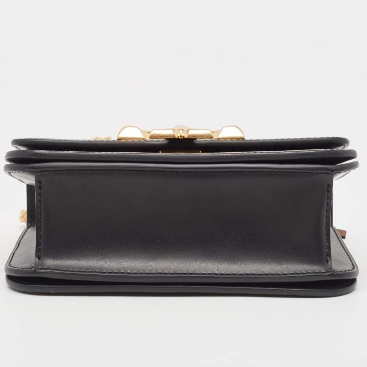 Pre Owned Tory Burch Black Leather Small Convertible Eleanor Shoulder Bag