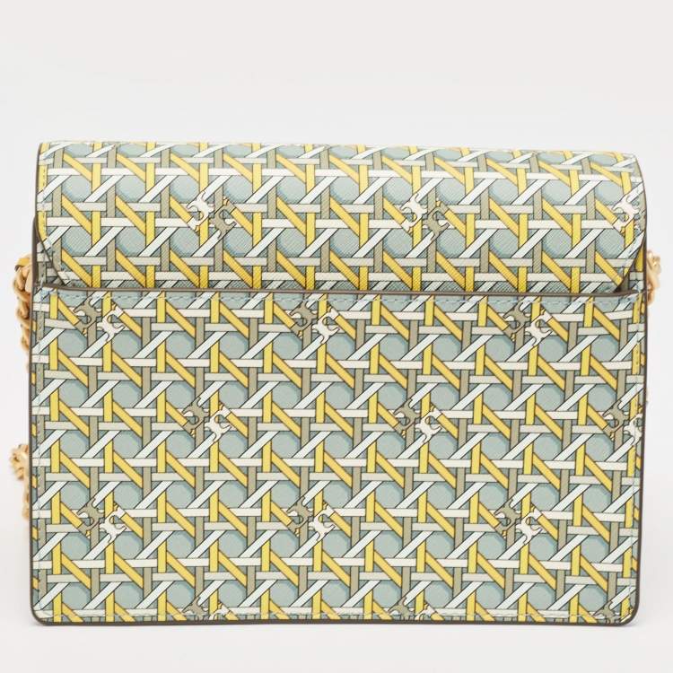 Pre Owned Tory Burch Multicolor Leather Printed Robinson Shoulder Bag