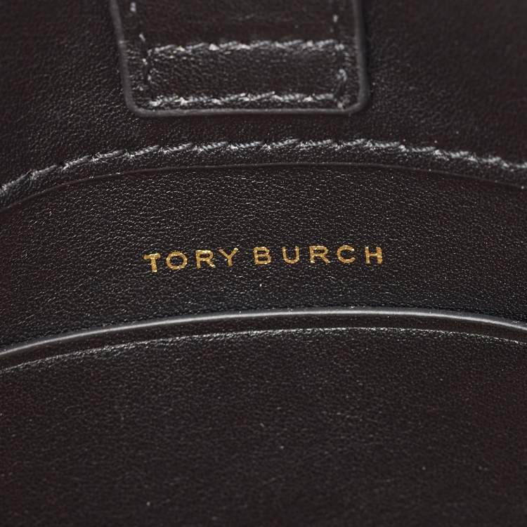Pre Owned Tory Burch Black Faux Leather Mini Ella Bio Tote