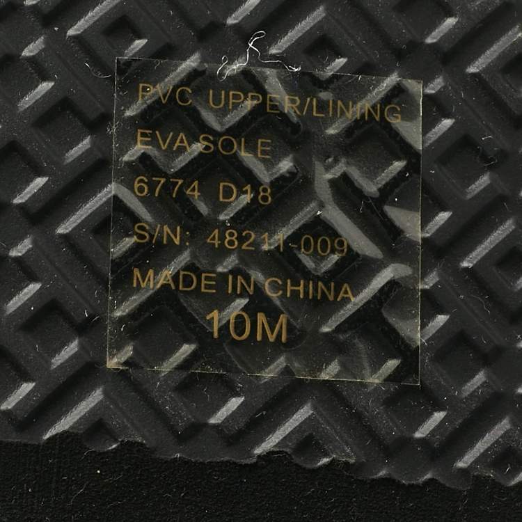 Pre Owned Tory Burch Black Rubber Cut-Out Wedge Flip Flops Size 40