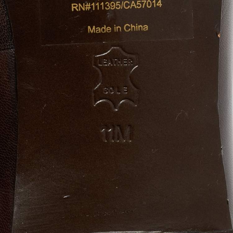 Pre Owned Tory Burch Brown Calf Hair and Leather Gemini Link Loafers Size 41