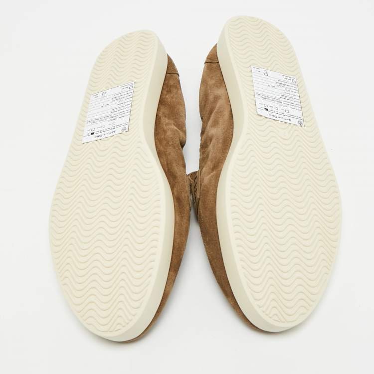 Pre Owned Tory Burch Size 37 Green Suede Slip On Sneakers