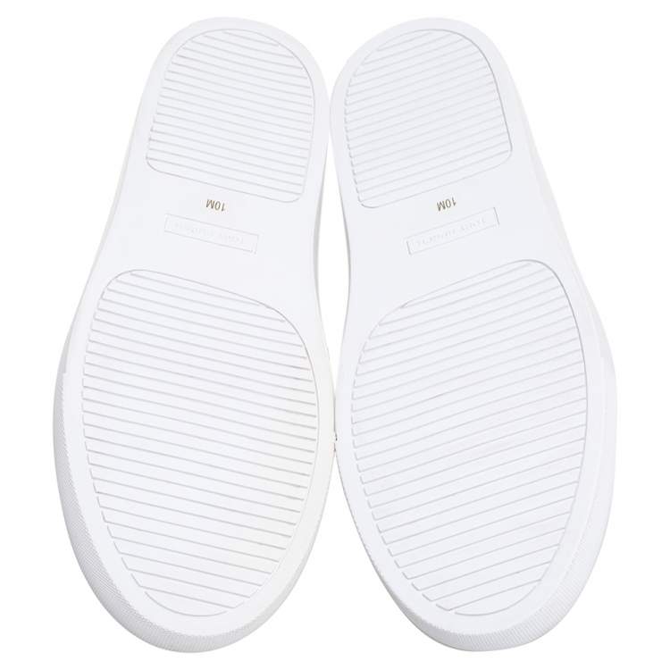 Pre Owned Tory Burch Brown Rosette Slip On Sneakers Size 40