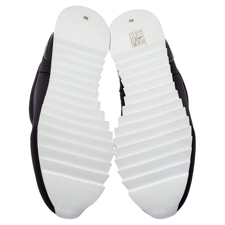 Pre Owned Tory Burch Black Fabric Storm Cloud Crystal Embellished Slip On Sneakers Size 38