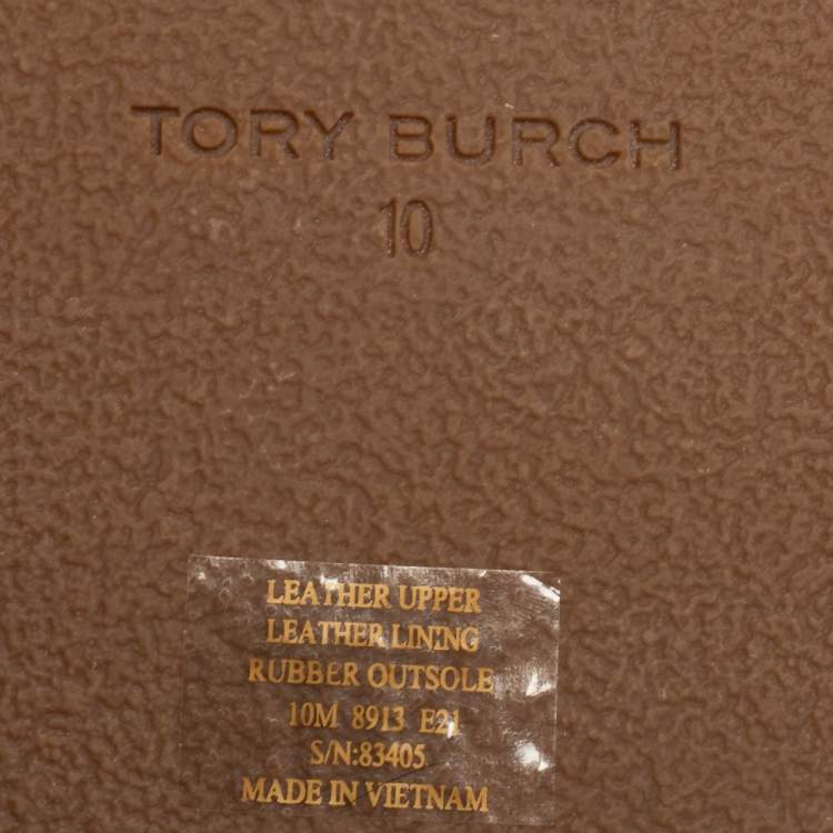 Pre Owned Tory Burch Metallic Leather Miller Cloud Cork Sandals Size 40