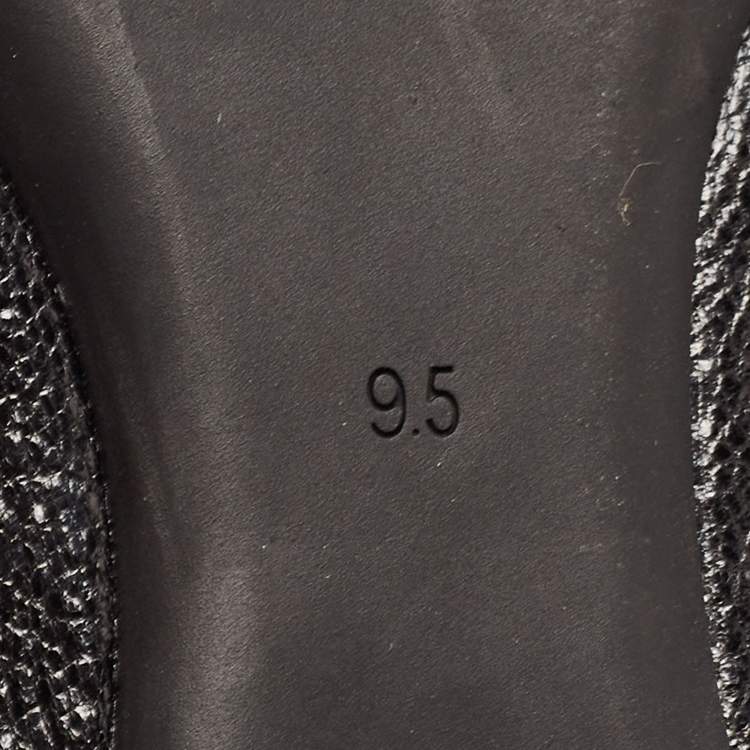 مملوكة مسبقًا Tory Burch Black Leather Minnie Ballet Flats Size 40