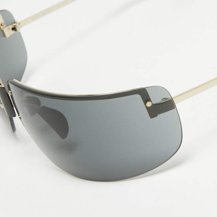 Pre Owned Tory Burch Black TY5015 Shield Sunglasses