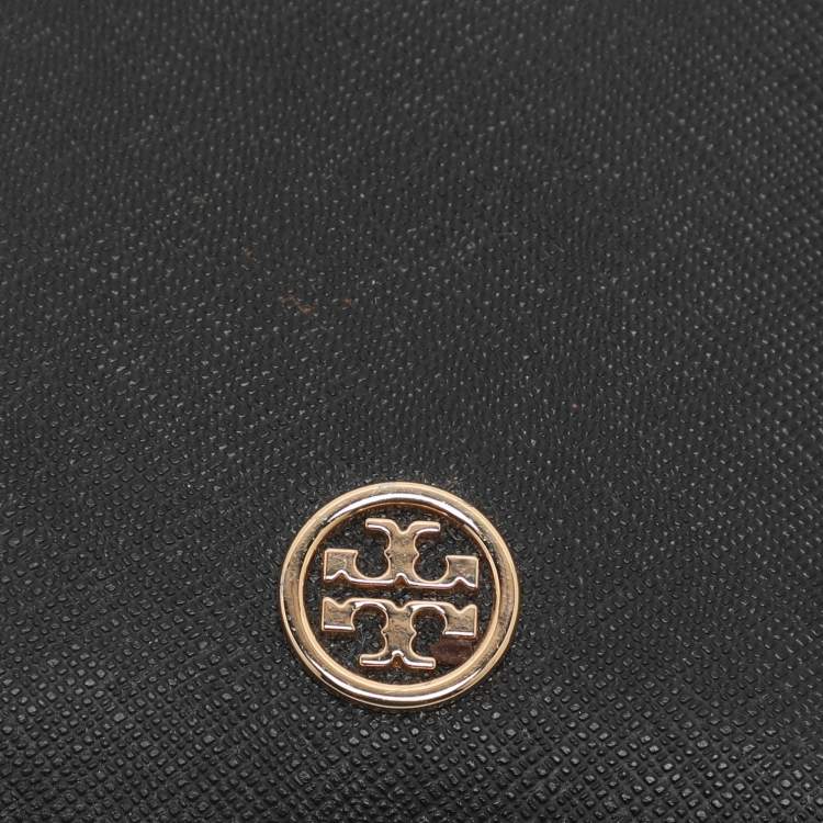Pre Owned Tory Burch Robinson Black Leather Lanyard