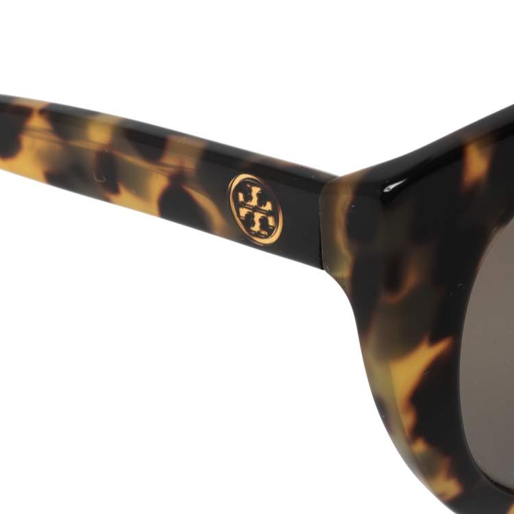 Pre Owned Tory Burch Brown Animal Print Acetate Mirror TY7115 Sunglasses