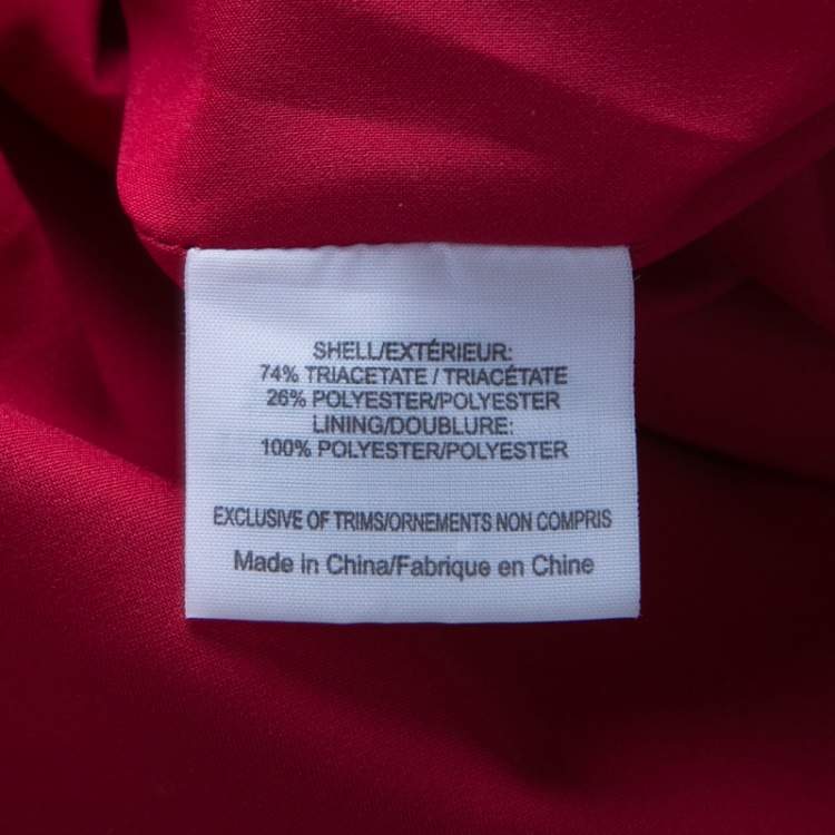 Pre Owned Tory Burch Red Madyn Crepe A Line Maxi Skirt S