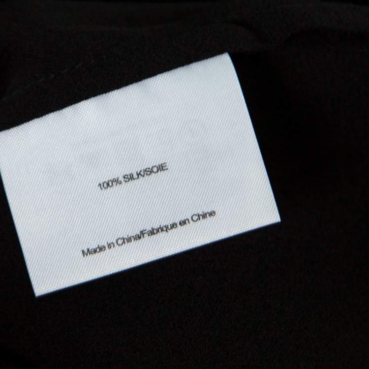 Pre Owned Tory Burch Black Silk Embellished Long Sleeve Natasha Tunic S